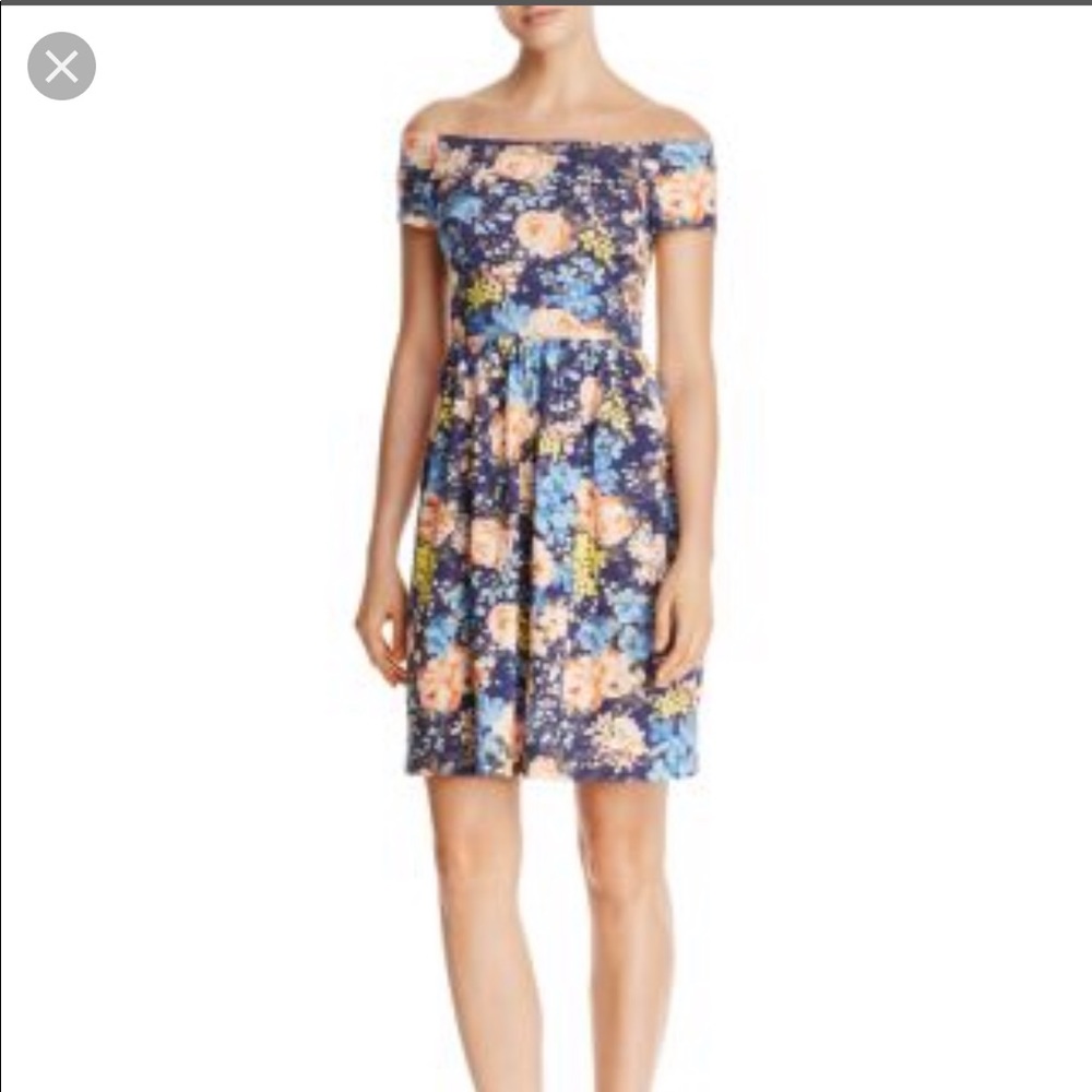 Rebecca Taylor Gigi Floral off shoulder dress, S